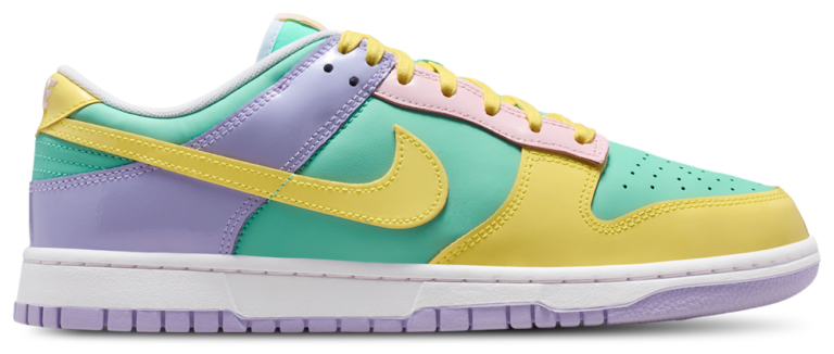 Nike Dunk Low Retro - Men's Emerald Rise/Yellow Pulse/Hydrangeas product view