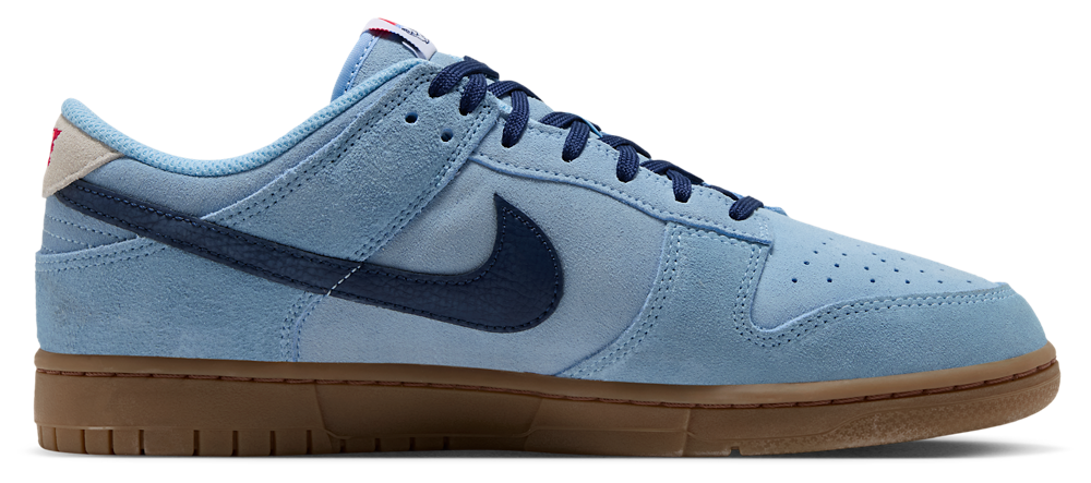 Nike Dunk Low Retro - Men's Summit White/Soft Blue/Midnight Navy product view