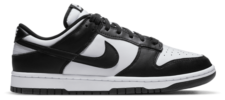 Nike Dunk Low Retro — White/White/Black side view