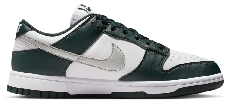 Nike Dunk Low - Women's Mtlc Silver/Seaweed/White product view