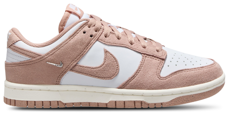 Nike Dunk Low - Women's Particle Pink/White/Metallic Silver product view