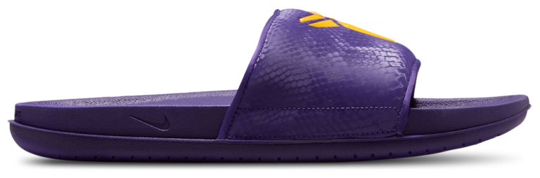 Nike Kobe Off Court Slides - Men's Court Purple/University Gold product view