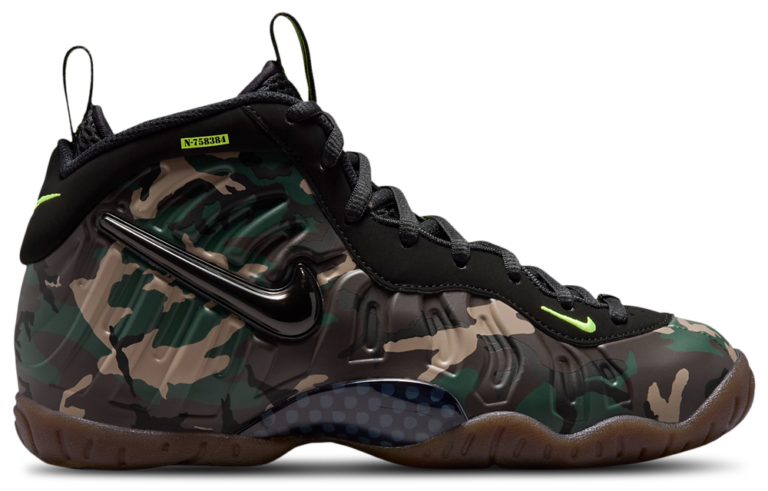 Nike Little Posite Pro - Boys' Grade School Black/Green product view