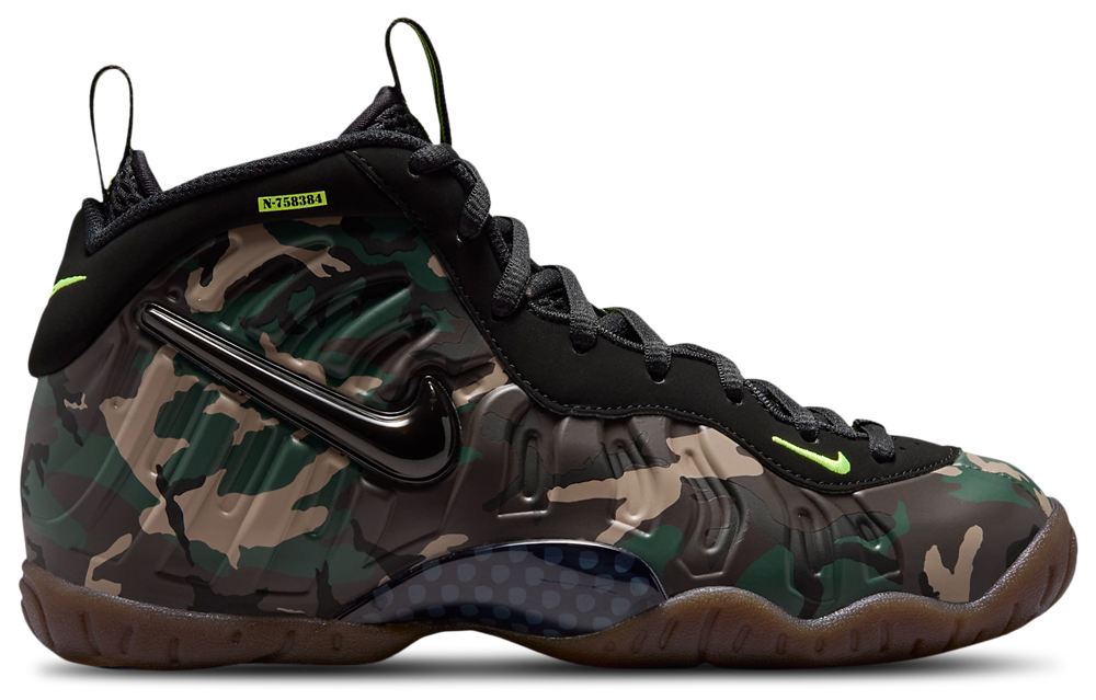 Nike Little Posite Pro - Boys' Grade School Black/Green product view