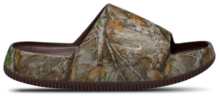Nike RealTree Calm Slides - Men's Brown/Brown/Camo product view