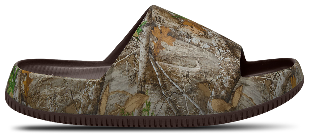 Nike RealTree Calm Slides - Men's Brown/Brown/Camo product view