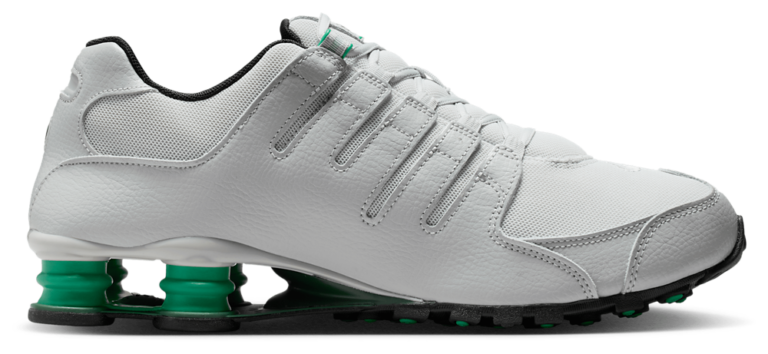 Nike Shox NZ - Men's Grey Fog/Black/Stadium Green product view