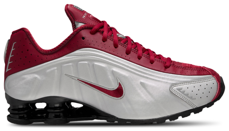 Nike Shox R4 - Men's Team Crimson/Metallic Silver/Black product view