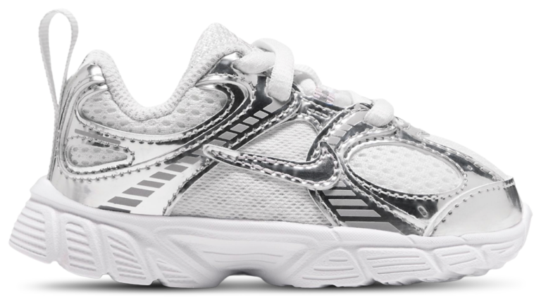 Nike V5 RNR Shine - Girls' Toddler White/Grey/Silver product view