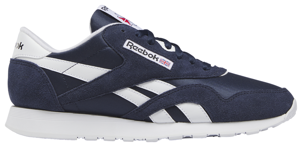 Reebok Classic Leather Nylon - Men's Vector Navy/White/White product view