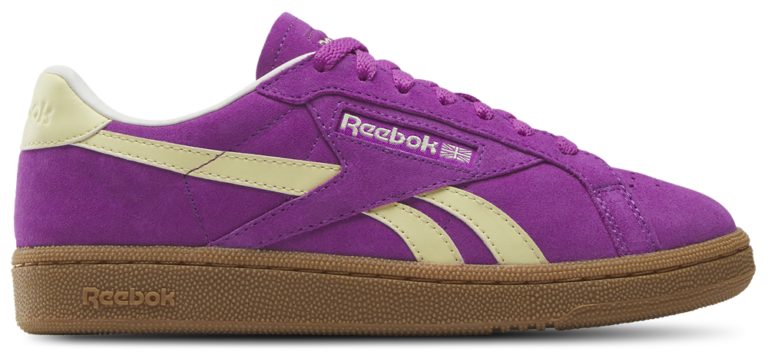 Reebok Club C Grounds UK - Women's Purple Rave/Chalk/Bleached Yellow product view