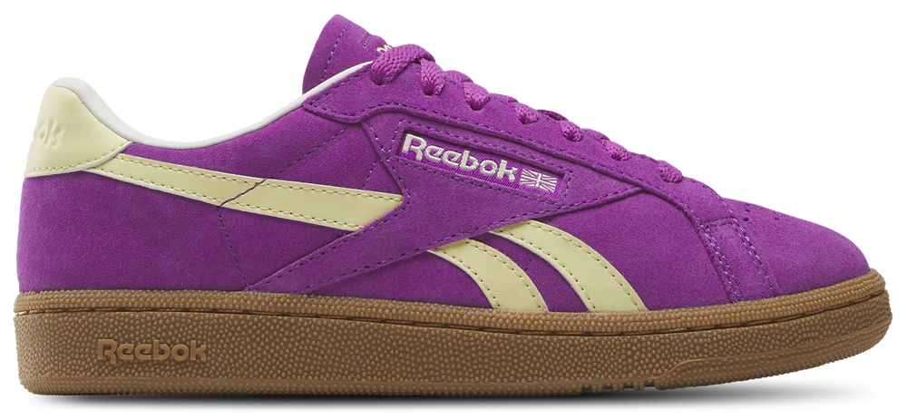 Reebok Club C Grounds UK - Women's Purple Rave/Chalk/Bleached Yellow product view