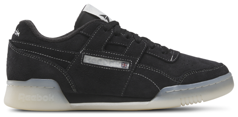 Reebok Workout Plus Suede - Men's Black/Alabaster/Chalk product view