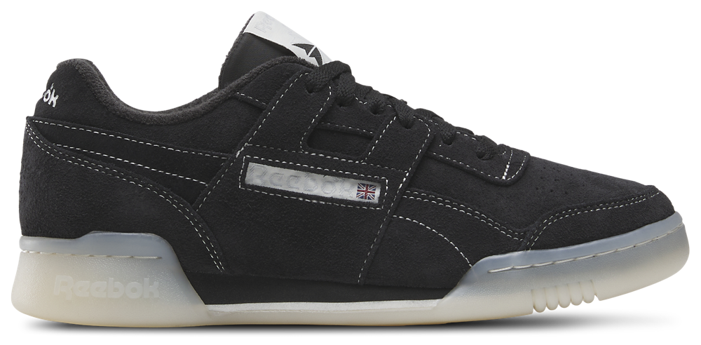 Reebok Workout Plus Suede - Men's Black/Alabaster/Chalk product view