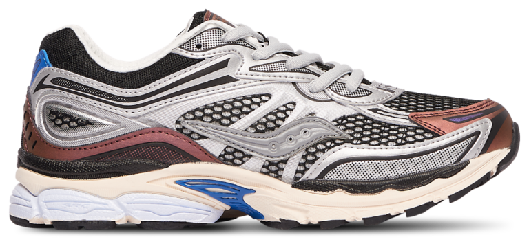 Saucony Omni 9 - Boys' Grade School Black/Burgundy/Silver product view