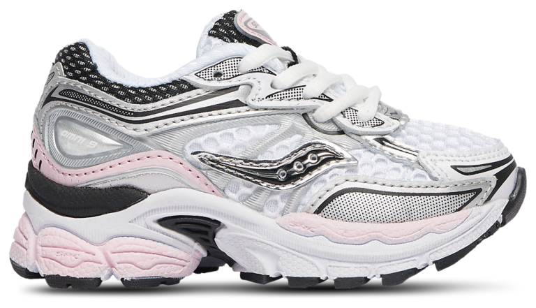 Saucony Omni 9 - Girls' Toddler Silver/Pink product view