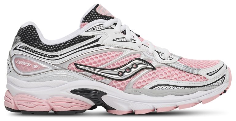 Saucony Progrid Omni 9 - Women's White/Touch Pink product view