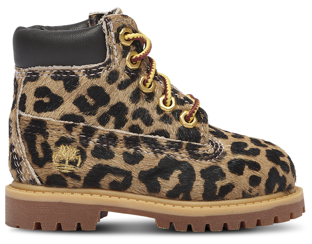 Timberland Premium 6" Waterproof Boots - Girls' Toddler Medium Beige/Dark Brown product view