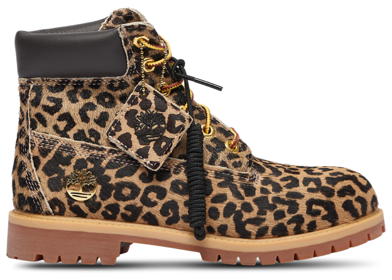 Timberland Premium 6" Waterproof Embossed Boots - Girls' Grade School Dark Brown/Medium Beige product view