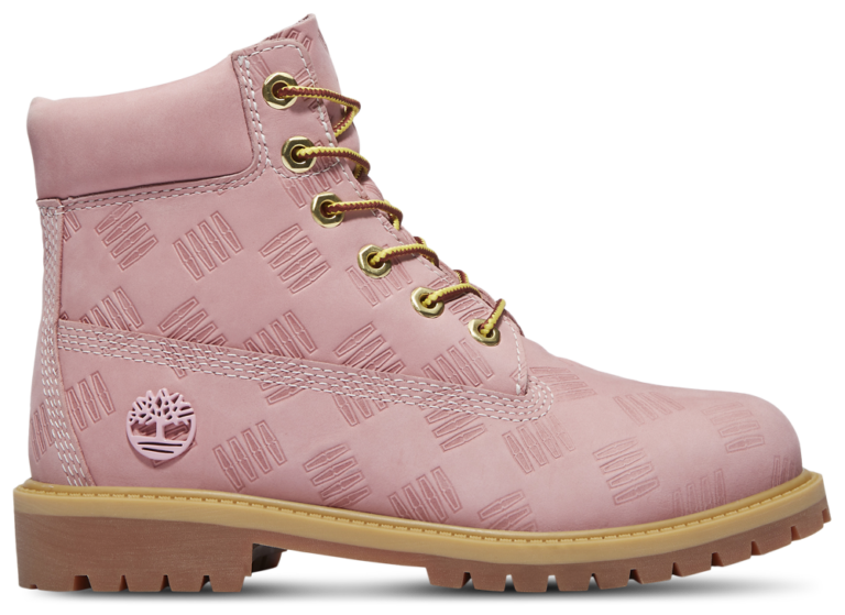 Timberland Premium 6" Waterproof Embossed Boots - Girls' Grade School Pink/Pink product view