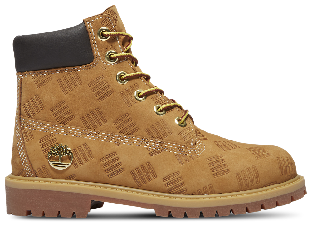 Timberland Premium 6" Waterproof Embossed Boots - Girls' Grade School Wheat/Wheat product view