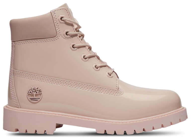 Timberland Premium 6" Waterproof Patent Leather Boots - Girls' Toddler Light Pink product view