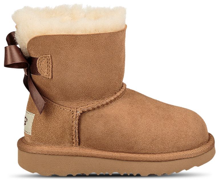 UGG Mini Bailey Bow - Girls' Toddler Chestnut/Chestnut product view