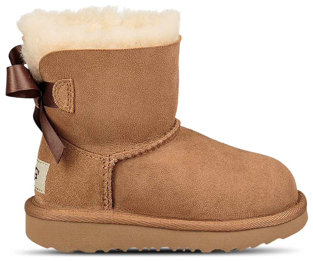 UGG Mini Bailey Bow - Girls' Toddler Chestnut/Chestnut product view