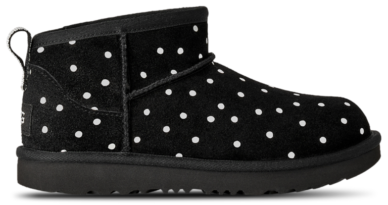 UGG Ultra Mini Shiny Dots - Girls' Grade School Silver/Black product view