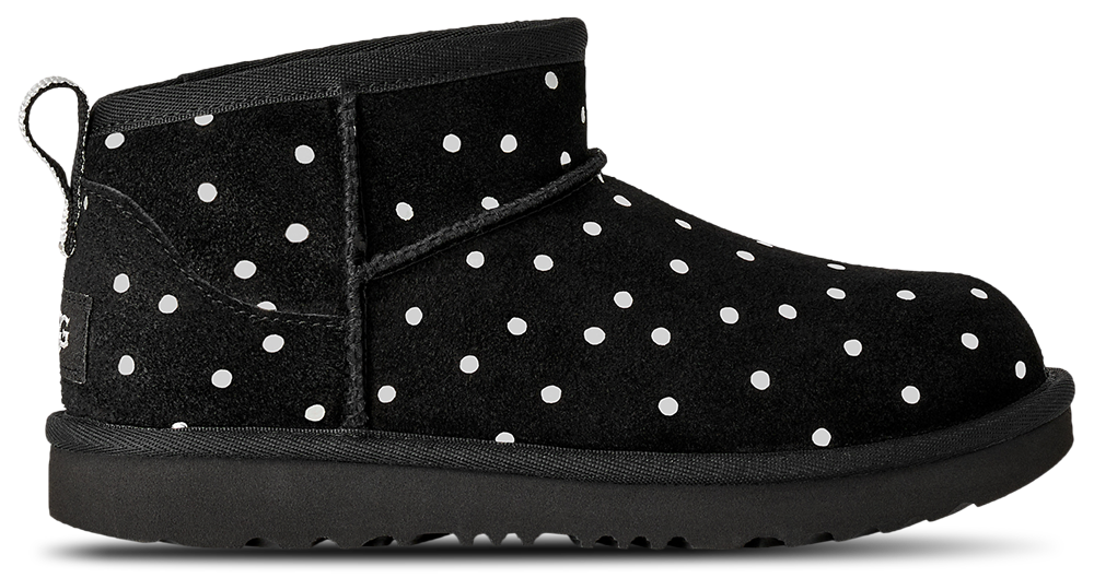 UGG Ultra Mini Shiny Dots - Girls' Grade School Silver/Black product view