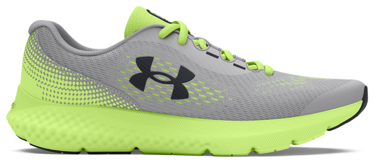 Under Armour Charged Rogue 4 - Boys' Grade School Black/Morph Green/Mod Grey product view
