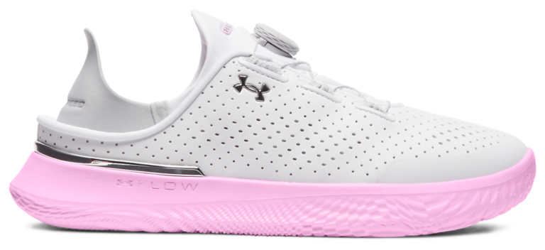 Under Armour Slipspeed Trainer - Men's White/Stellar Pink/Metallic Silver product view