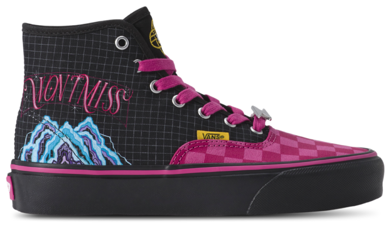 Vans Authentic Hi 2.0 - Girls' Grade School Mira Black/Multi/Pink product view
