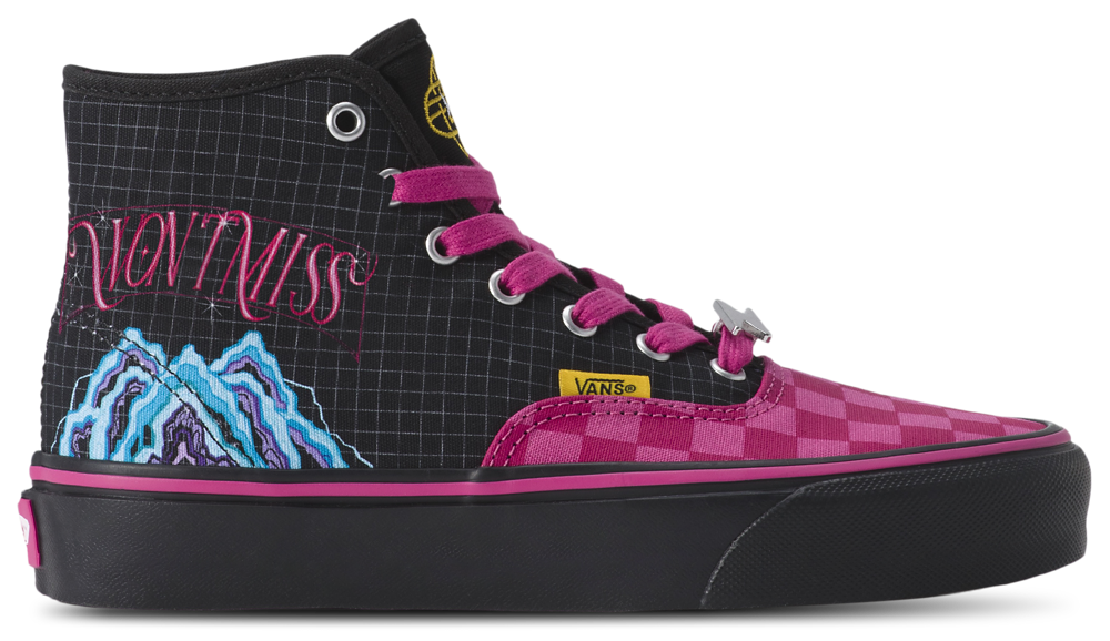 Vans Authentic Hi 2.0 - Girls' Grade School Mira Black/Multi/Pink product view