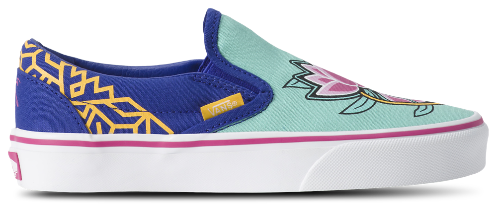 Vans Classic Slip On - Girls' Grade School Zoey Blue/Green/Multi product view