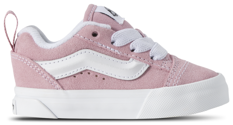 Vans Knu Skool - Girls' Toddler Pink Dawn/True White product view