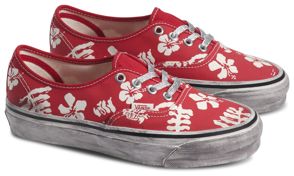 Vans LX Authentic 44 Archive - Women's Red/Multi/White product view