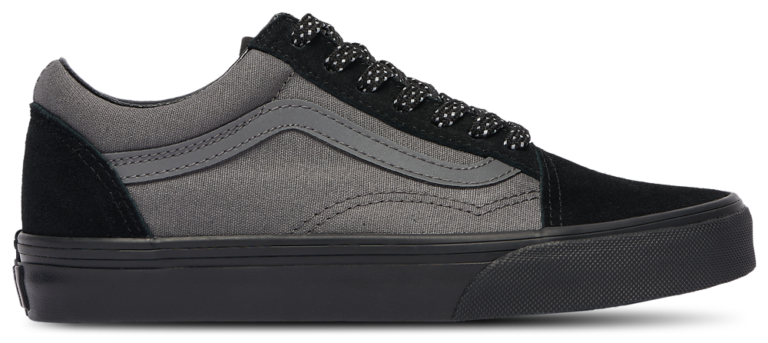 Vans Old Skool - Boys' Grade School Grey/Reflective Silver/Black product view