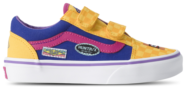 Vans Old Skool Velcro - Girls' Preschool Multi/Rumi Yellow product view