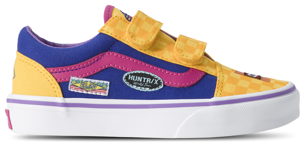 Vans Old Skool Velcro - Girls' Preschool Multi/Rumi Yellow product view