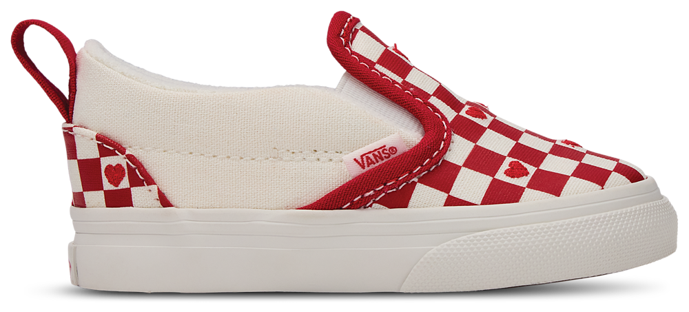 Vans Slip On Valentines - Girls' Toddler White/Racing Red product view